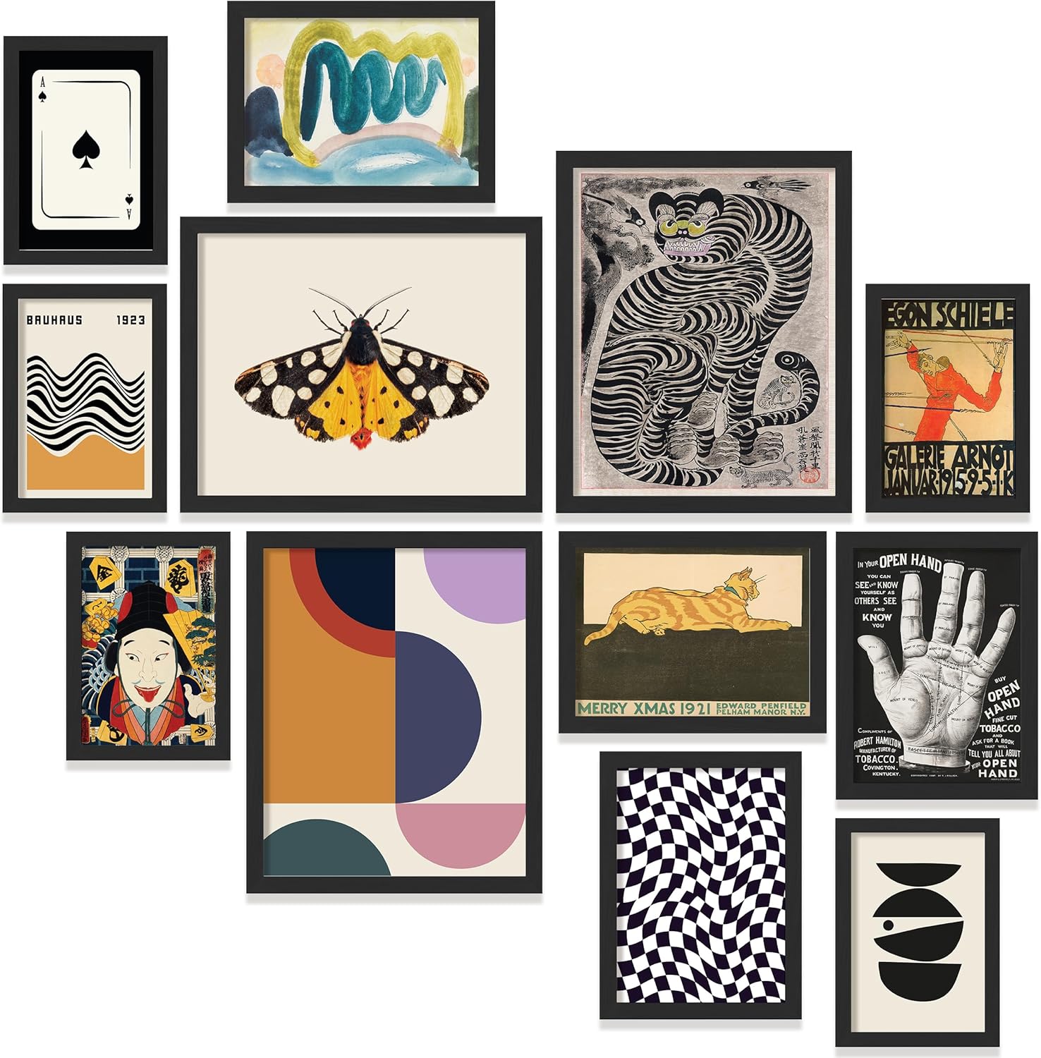 12-Piece Abstract Mixed Print Set