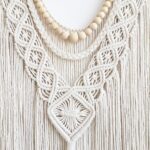 Large Macrame Wall Hanging with Beads