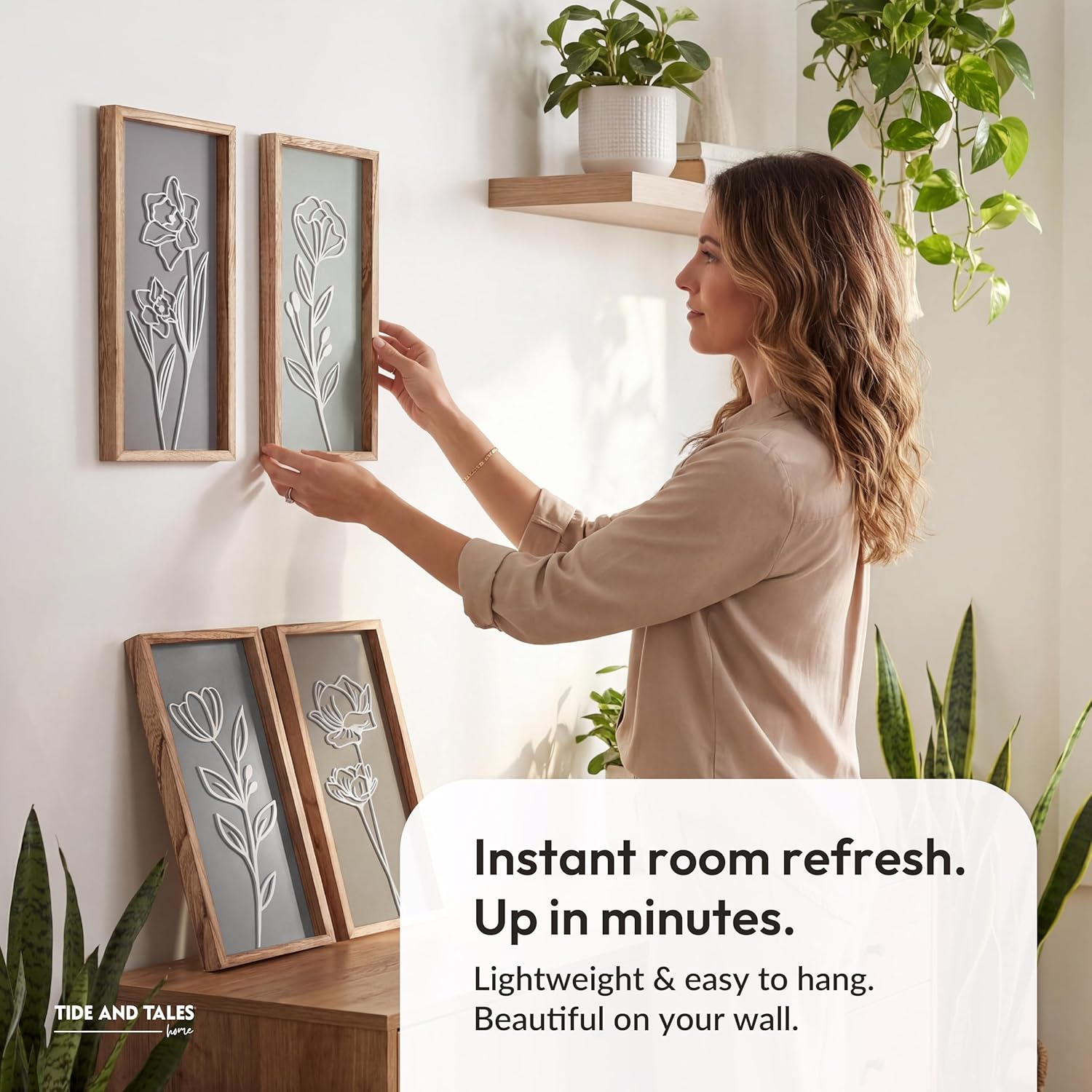 Four-Panel Botanical Framed Wall Art