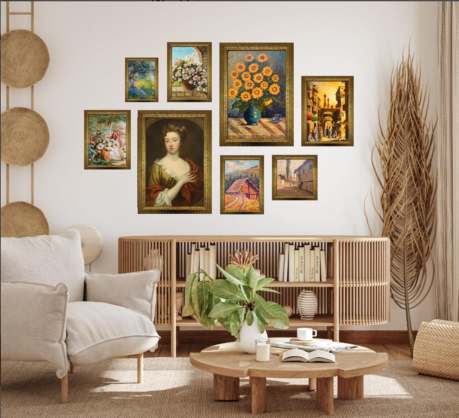 Ornate Gold Finish Multi-Size Frame Set