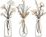 Three-Piece Metal Floral Wall Decor