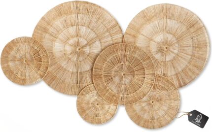 Six-Piece Woven Jute Wall Decor Set