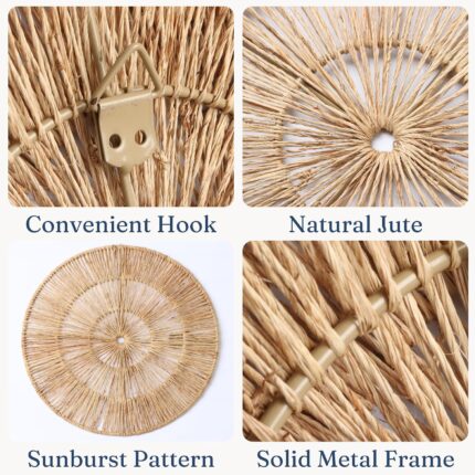 Six-Piece Woven Jute Wall Decor Set