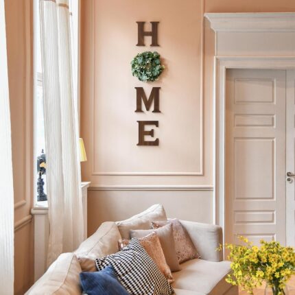 Rustic Wood Eucalyptus Home Sign