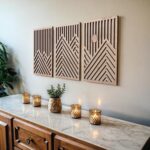 Three-Piece Wooden Mountain Wall Art Set