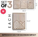 Three-Piece Wooden Mountain Wall Art Set