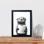 Framed Raccoon Toilet Paper Wall Art