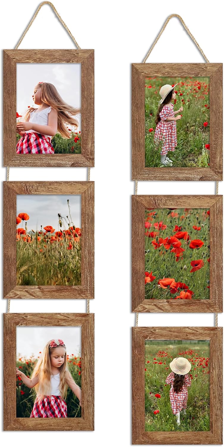 Rustic Finish Hanging Photo Frames