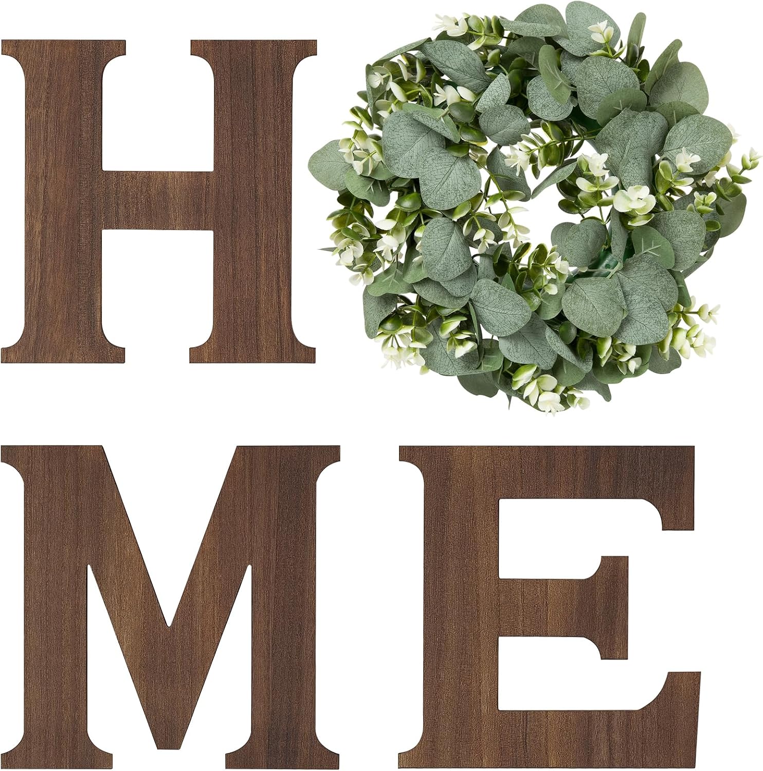 Rustic Wood Eucalyptus Home Sign Rustic Wood Eucalyptus Home Sign